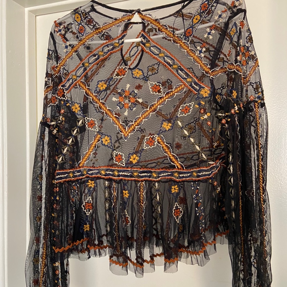 Free People Sheer Blouse
